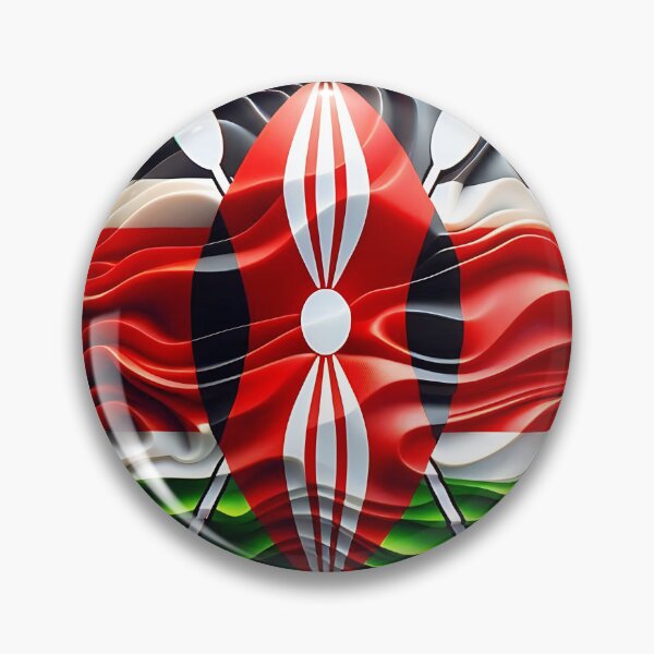 Item preview, Kenyan Flag Emblem  designed and sold by Intriguing Designs.
