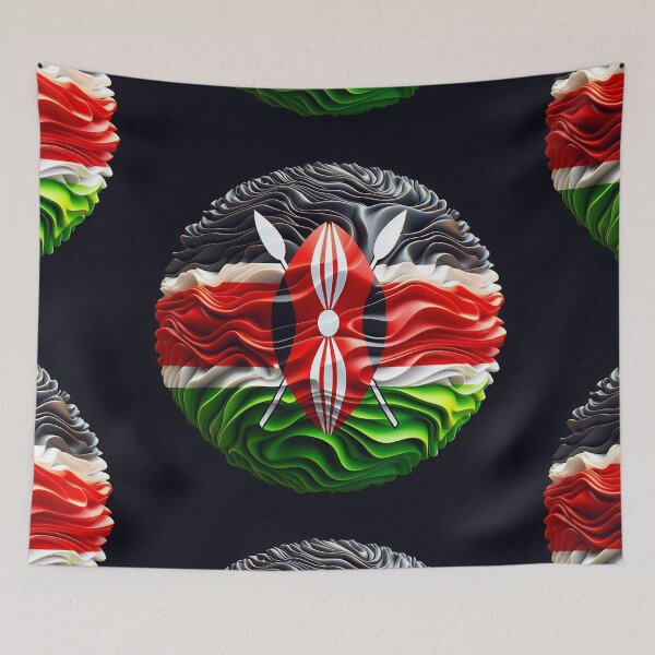 Item preview, Kenyan Flag Emblem  designed and sold by Intriguing Designs.