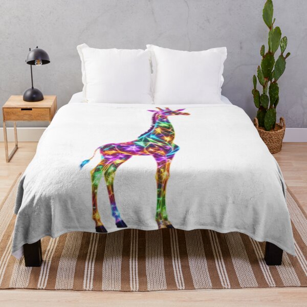 Item preview, Neon Geometric Giraffe – Futuristic Glow designed and sold by GloriousArtSKD.