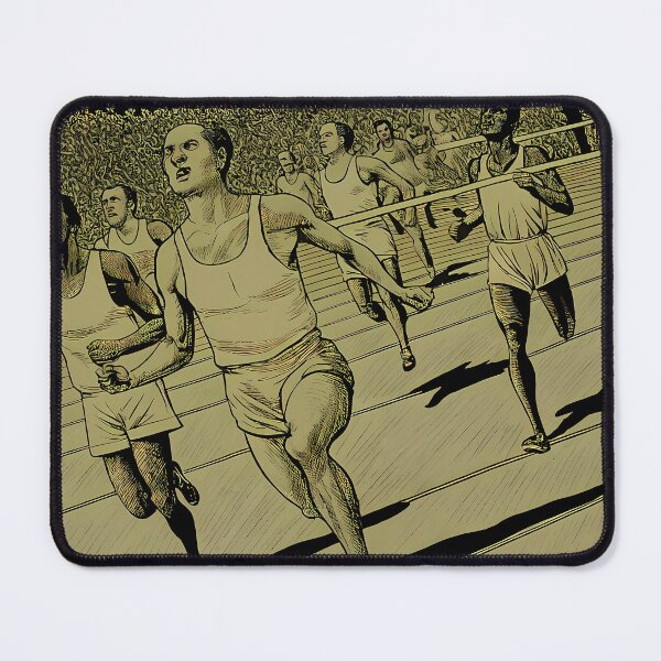 Item preview, Man Race Action Celebrating Athleticism Competitive Sport Fitness designed and sold by ART ATTACK ZONE.