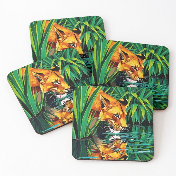 Item preview, Jungle Lioness Reflection – Vibrant Water Art designed and sold by WildlifeInc.