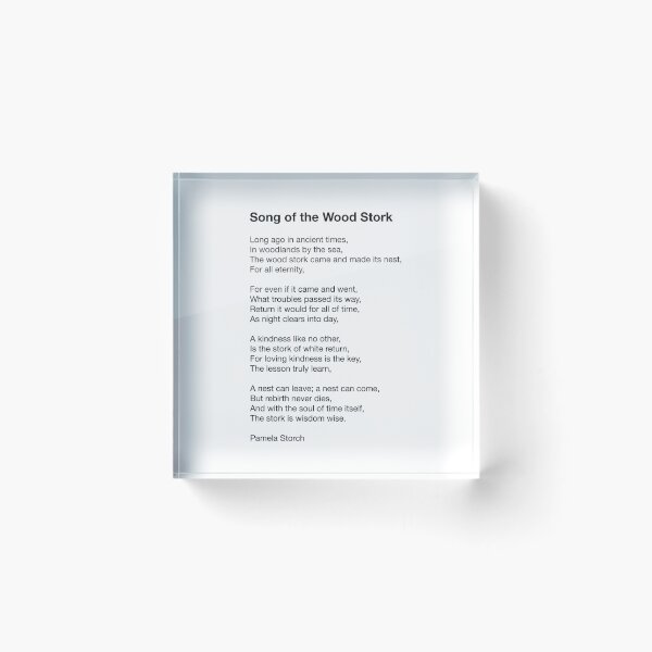 Item preview, Song of the Wood Stork Poem designed and sold by Pamela Storch.