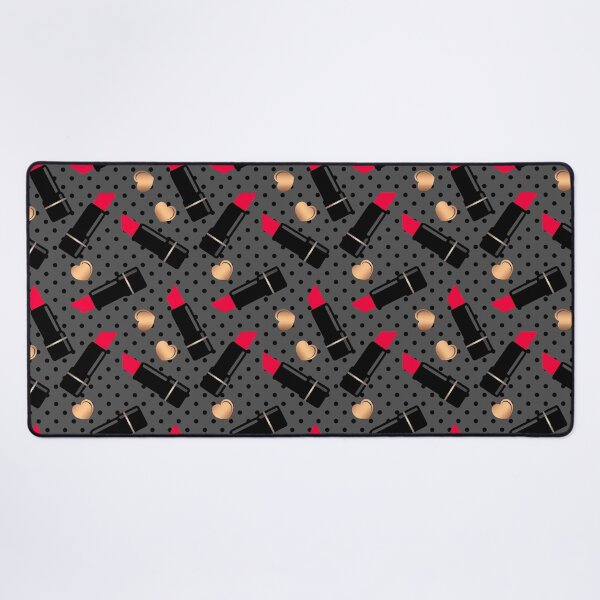 Item preview, Red lipstick and hearts on a retro polka dot background designed and sold by fuzzyfox.