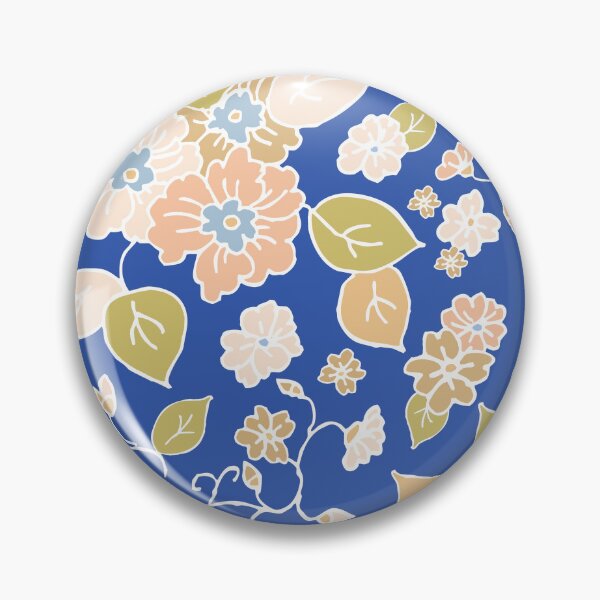 Item preview, Pastel Flowers on Royal Blue Repeat designed and sold by Sharon Schwalbe.
