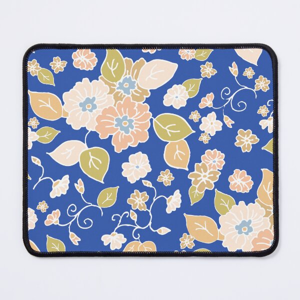 Item preview, Pastel Flowers on Royal Blue Repeat designed and sold by Sharon Schwalbe.