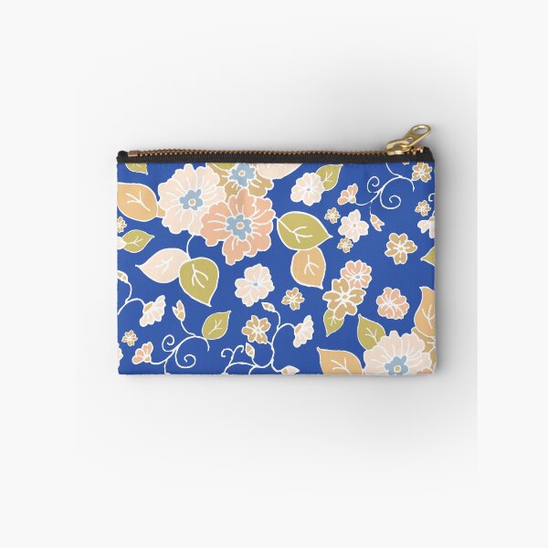 Item preview, Pastel Flowers on Royal Blue Repeat designed and sold by Sharon Schwalbe.