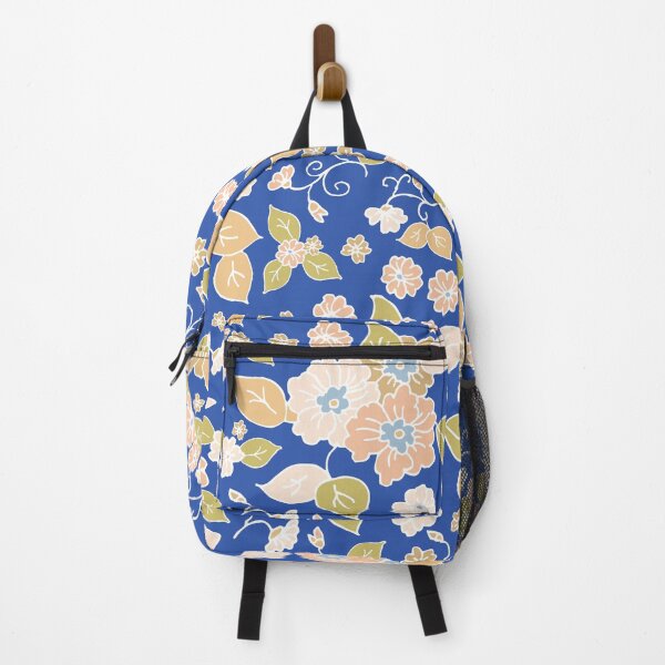 Item preview, Pastel Flowers on Royal Blue Repeat designed and sold by Sharon Schwalbe.