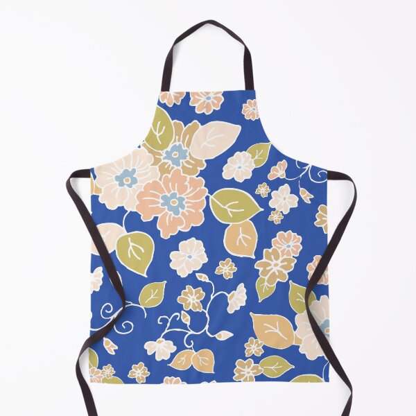 Item preview, Pastel Flowers on Royal Blue Repeat designed and sold by Sharon Schwalbe.