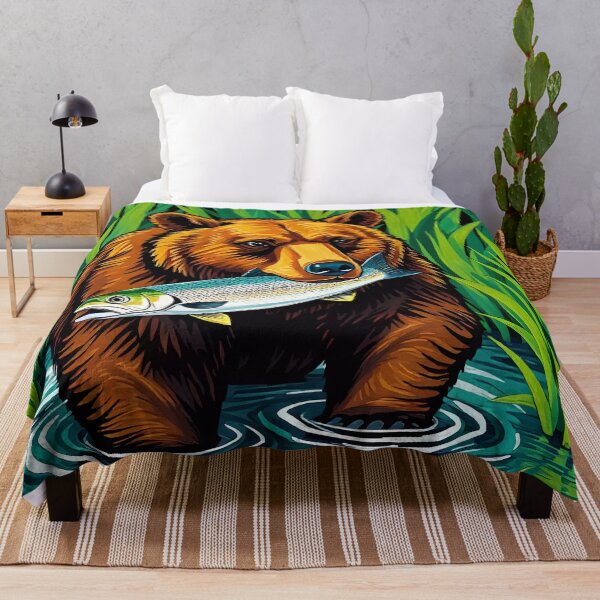 Item preview, The Hunter’s Feast – Bear and Salmon designed and sold by WildlifeInc.