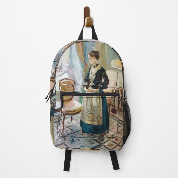 Item preview, French Interior Scene with Woman – Vintage Impressionist Style designed and sold by CARRAANN.