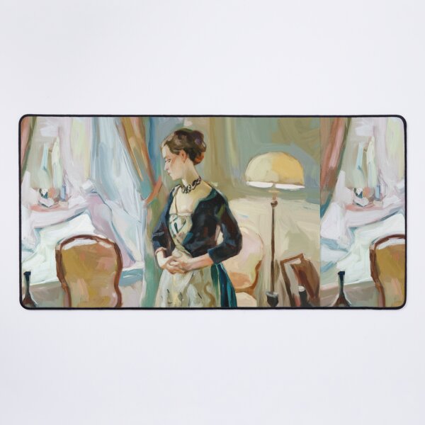 Item preview, French Interior Scene with Woman – Vintage Impressionist Style designed and sold by CARRAANN.