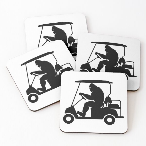 Item preview, Funny Bigfoot Golf Cart Silhouette designed and sold by theartfulaspie.