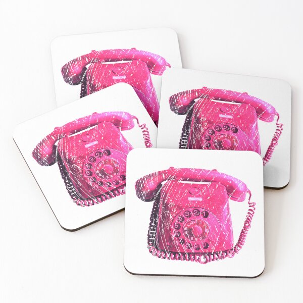 Item preview, Pink retro distressed dial phone designed and sold by suekieper.