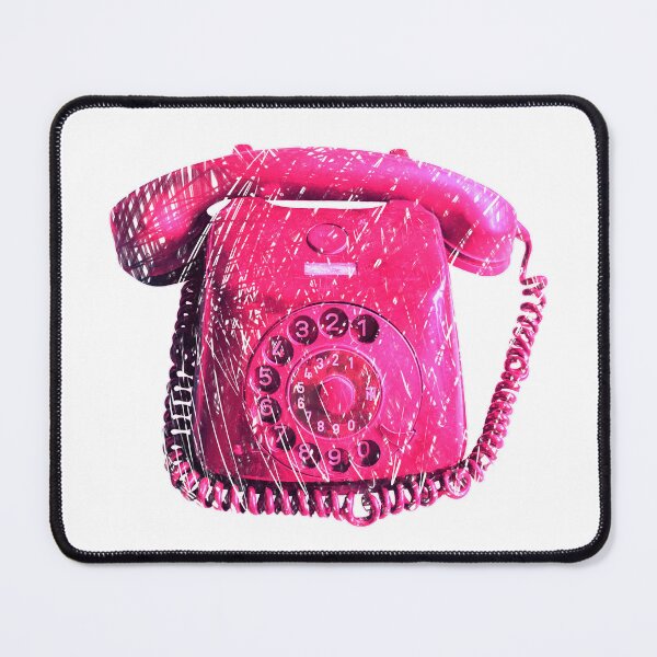 Item preview, Pink retro distressed dial phone designed and sold by suekieper.