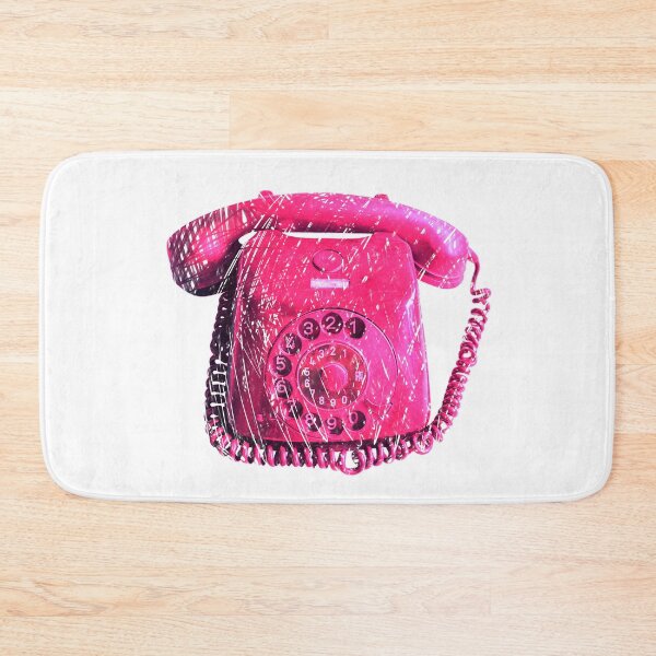Item preview, Pink retro distressed dial phone designed and sold by suekieper.