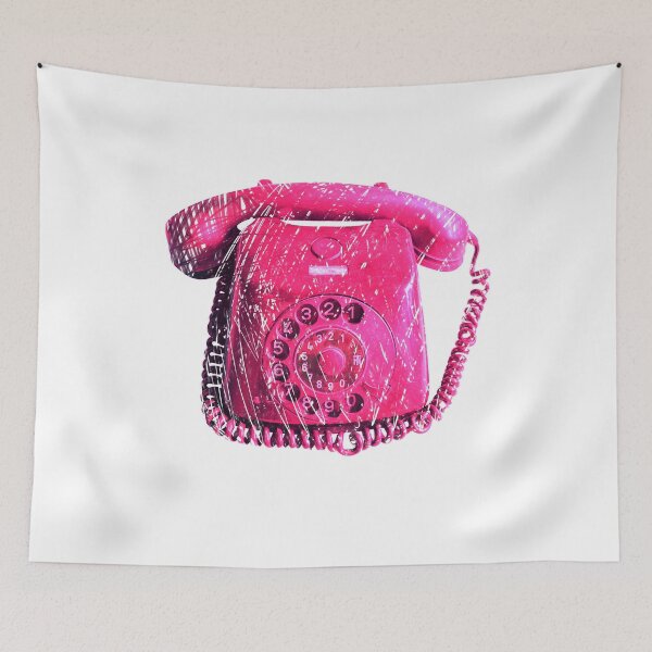Item preview, Pink retro distressed dial phone designed and sold by suekieper.