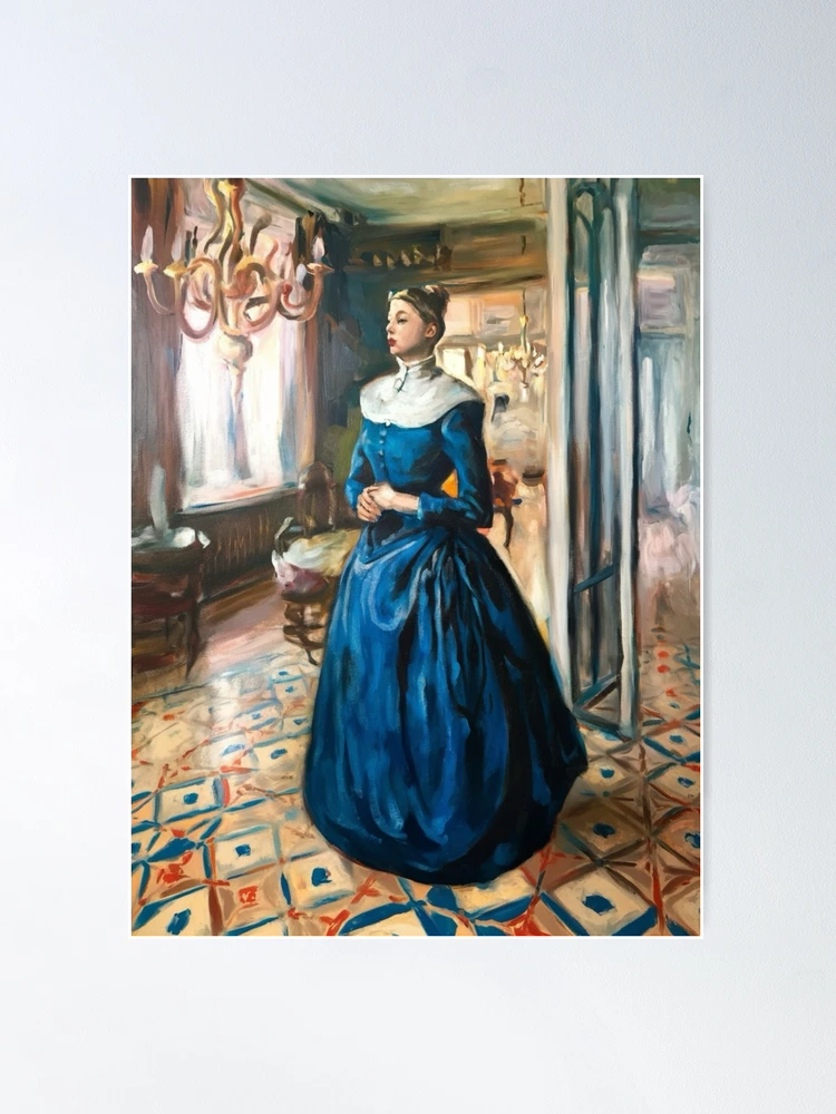 lady in a blue dress 