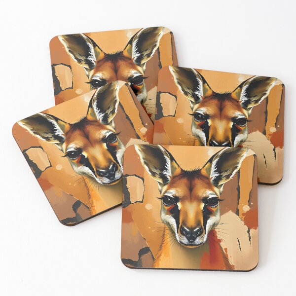 Item preview, Majestic Kangaroo Portrait – Aussie Wildlife Art designed and sold by WildlifeInc.