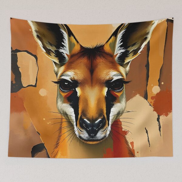 Item preview, Majestic Kangaroo Portrait – Aussie Wildlife Art designed and sold by WildlifeInc.