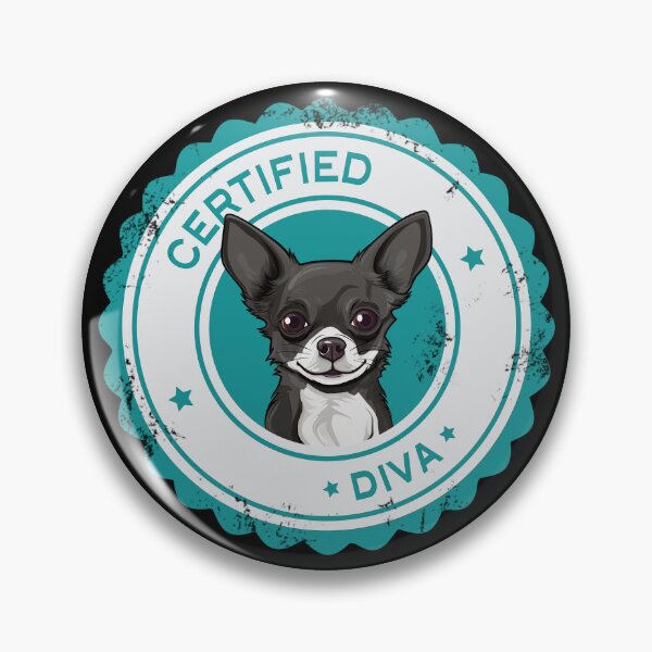 Item preview, Chihuahua -  Black and White - 'Diva' designed and sold by wotsthis.