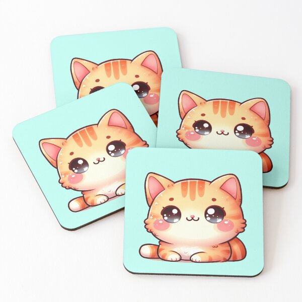 Item preview, Super Cute and Adorable Kawaii Orange Tabby Kitty designed and sold by AnmitsuArt.