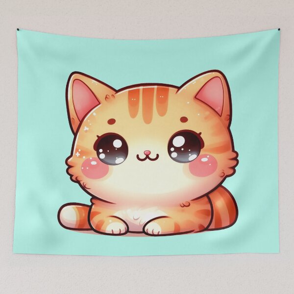 Item preview, Super Cute and Adorable Kawaii Orange Tabby Kitty designed and sold by AnmitsuArt.