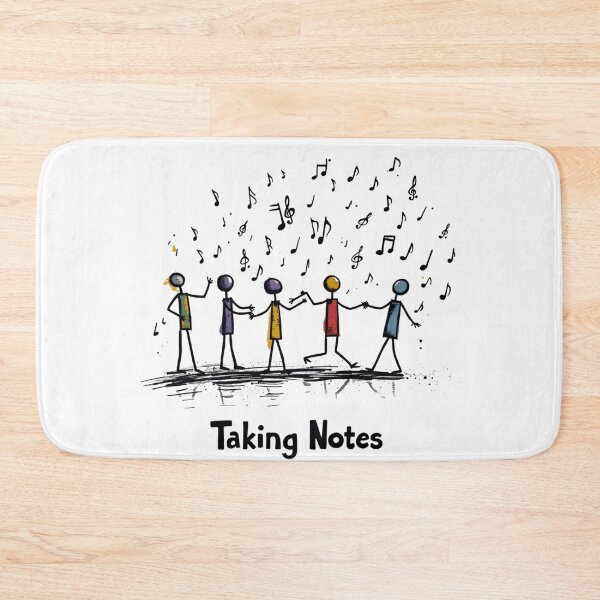 Item preview, Funny Music Art Taking Notes Funny Musical Notes symbol  designed and sold by ArtFromBeyond.