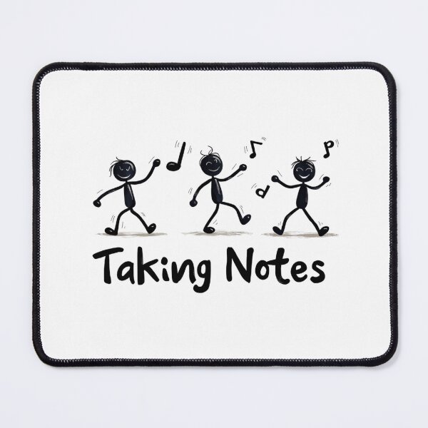 Item preview, Funny Music Art Taking Notes Funny Musical Notes symbol  designed and sold by ArtFromBeyond.
