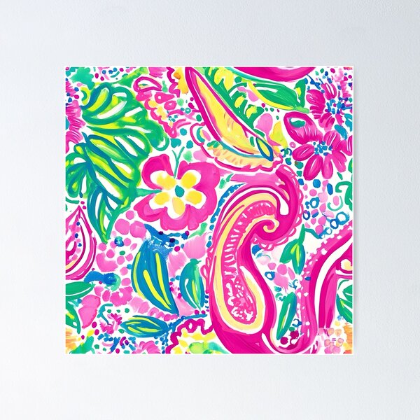 Item preview, Preppy paisley and flowers markers drawing designed and sold by SophieClimaArt.