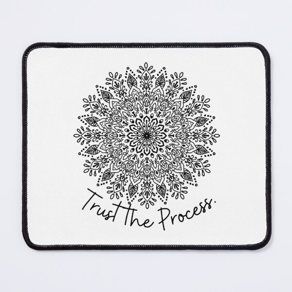 Item preview, Black Mandala - Trust the Process Inspirational Art designed and sold by cosmiccircles01.