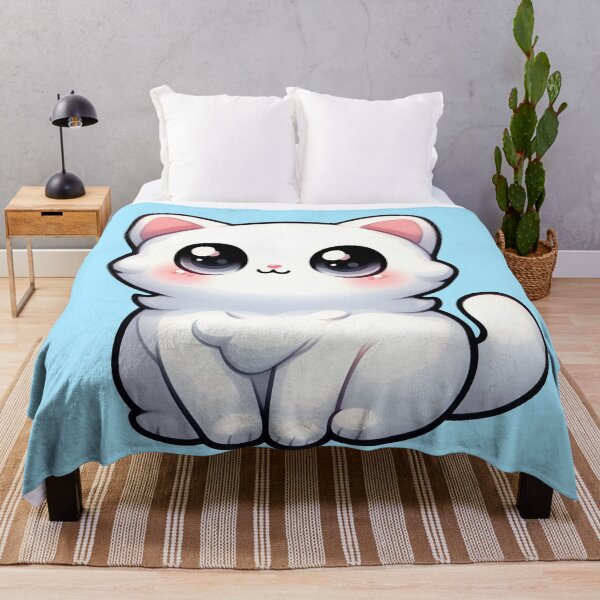 Item preview, Super Cute and Adorable Kawaii White Kitty designed and sold by AnmitsuArt.