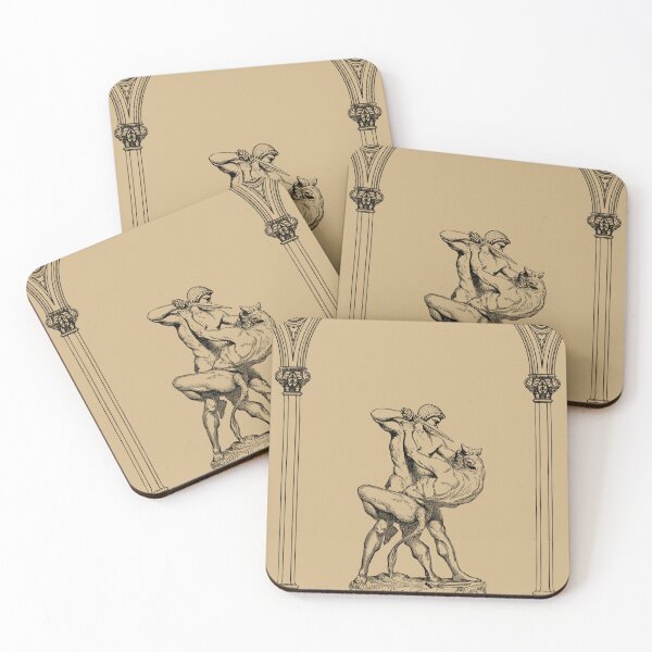 Item preview, Theseus and the Minotaur - Beige and Black designed and sold by Moonlight Gallery.