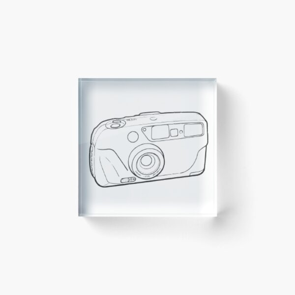 Item preview, 35mm Point and Shoot Film Camera Drawing 2 designed and sold by Film Camera Nerds.