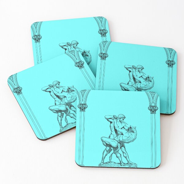 Item preview, Theseus and the Minotaur – Cyan and Black designed and sold by Moonlight Gallery.