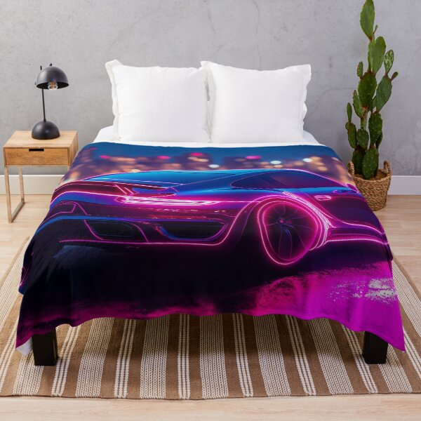 Item preview, Neon Sports Car City Skyline designed and sold by AdamesArtStudio.