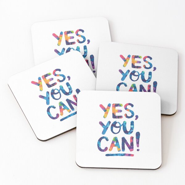 Item preview, Yes, you can! - Cute Watercolor Motivational Quotes designed and sold by RiceArtShop.