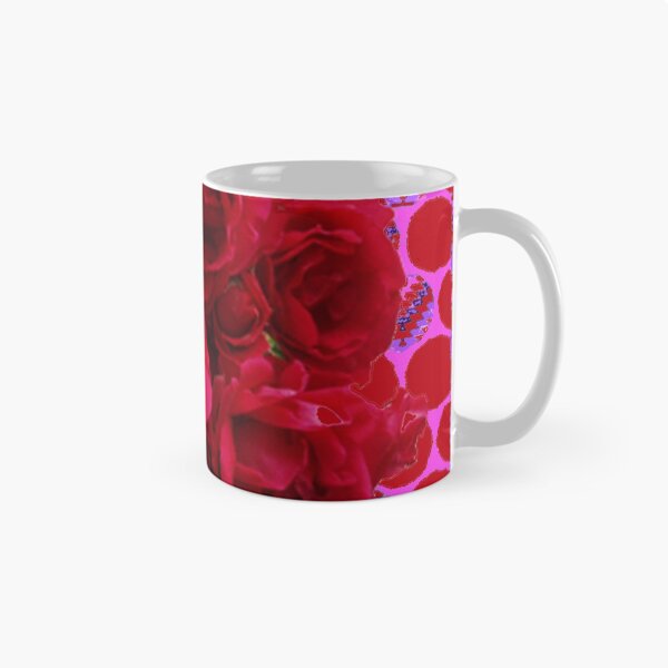 Item preview,  CLUSTER OF RED ROSES ON  RED-VIOLET ABSTRACT designed and sold by sharlesart.