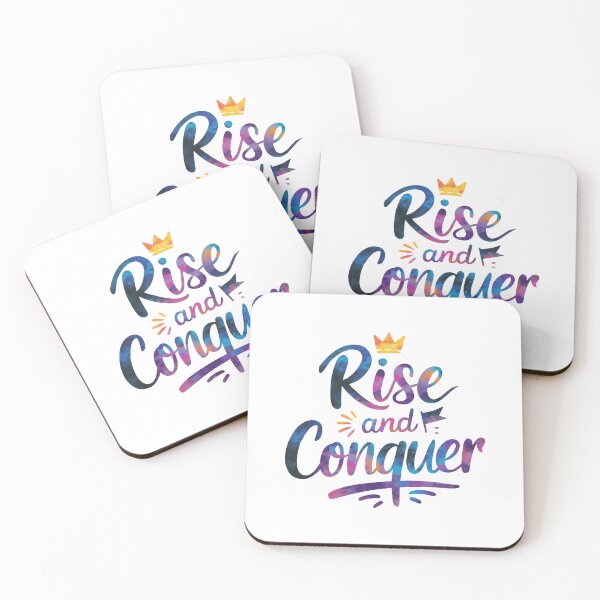 Item preview, Rise And Conquer - Cute Watercolor Motivational Quotes designed and sold by RiceArtShop.