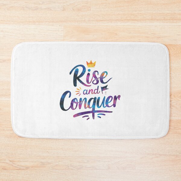 Item preview, Rise And Conquer - Cute Watercolor Motivational Quotes designed and sold by RiceArtShop.