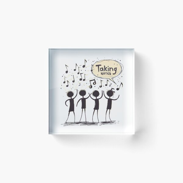 Item preview, Funny Music Art Taking Notes Funny Musical Notes symbol  designed and sold by ArtFromBeyond.