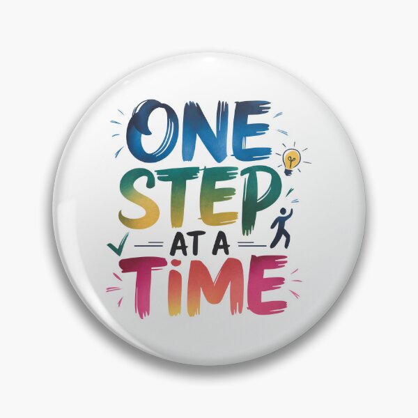 Item preview, One Step At A Time - Cute Watercolor Motivational Quotes designed and sold by RiceArtShop.