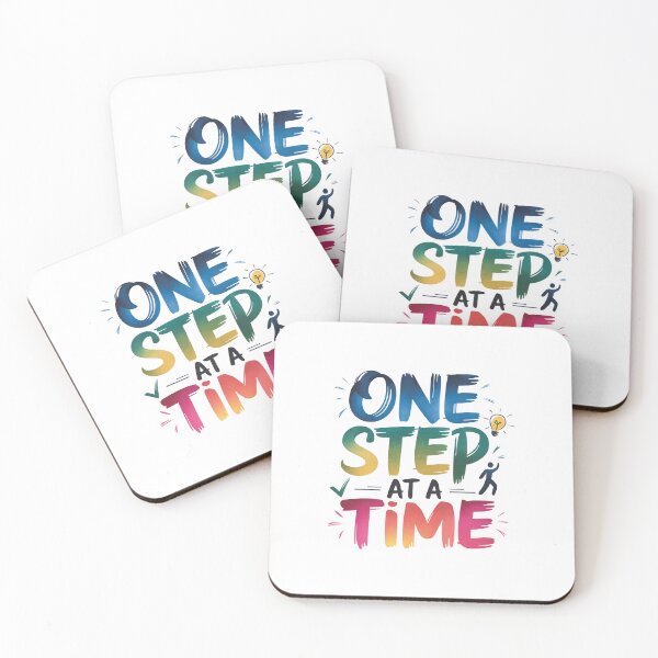 Item preview, One Step At A Time - Cute Watercolor Motivational Quotes designed and sold by RiceArtShop.