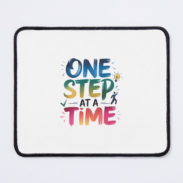 Item preview, One Step At A Time - Cute Watercolor Motivational Quotes designed and sold by RiceArtShop.