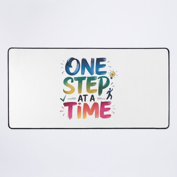 Item preview, One Step At A Time - Cute Watercolor Motivational Quotes designed and sold by RiceArtShop.