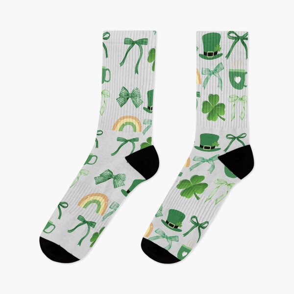 Item preview, Rainbow Clover Leprechaun St Patrick's Day Green Bows Coquette designed and sold by LEILA ART SPACE.
