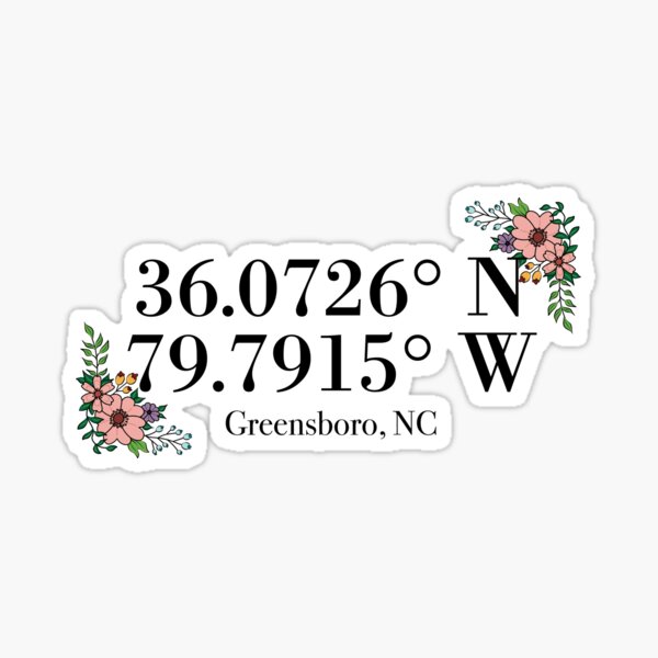 Item preview, Coordenadas de Greensboro, NC designed and sold by mynameisliana.