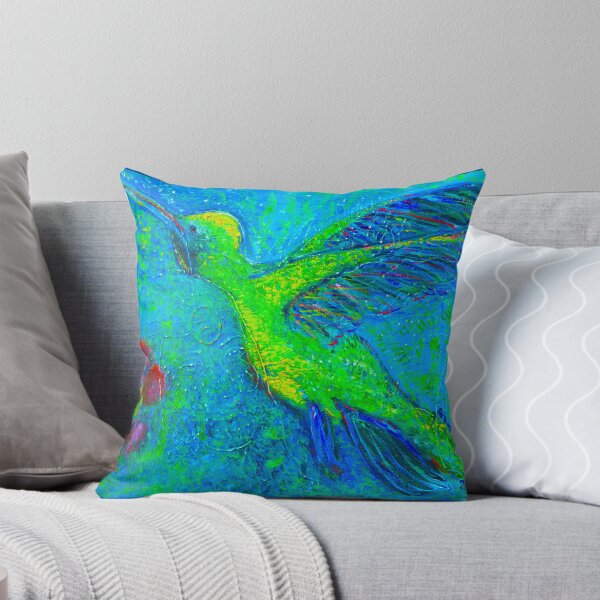 Item preview,  Puerto Rico Caribbean acrylic painting of hummingbird with flower designed and sold by EmevoliProducts.