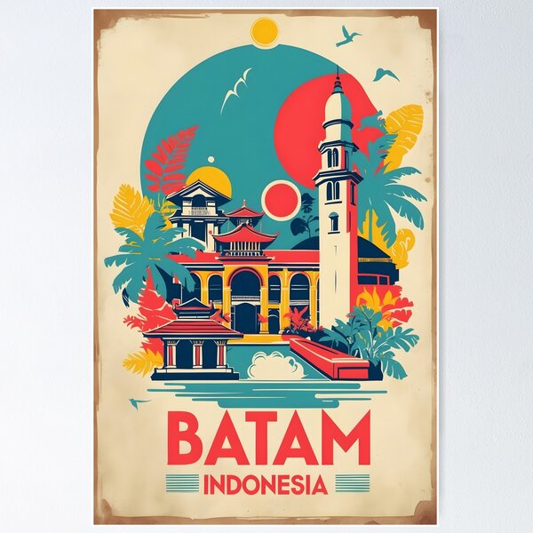 Item preview, Batam Indonesia Vintage Travel Tourism designed and sold by TravelersGems.