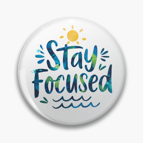 Item preview, Stay Focused - Cute Watercolor Motivational Quotes designed and sold by RiceArtShop.