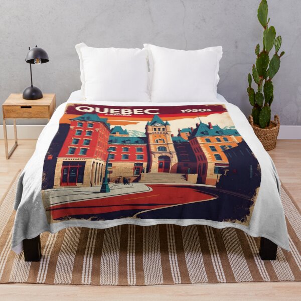 Item preview, Quebec Canada 1950s Vintage Travel Tourism designed and sold by TravelersGems.